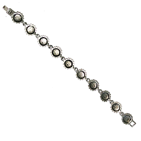 VINTAGE Happy Sun Face Silver Tone Bracelet - Picture 9 of 12